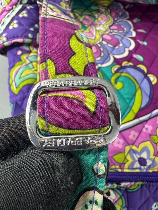 Vera Bradley Backpack Purple Paisley Adjustable Straps And Many Pockets main image 13
